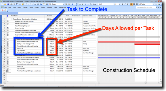 Construction Schedule