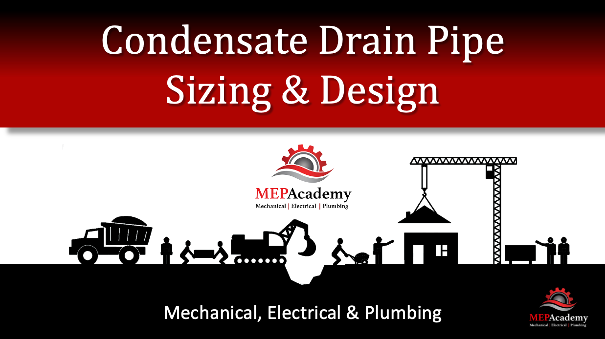 Condensate drain pipe design and layout