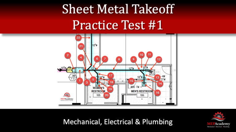 Sheet Metal Takeoff – Practice Test 1