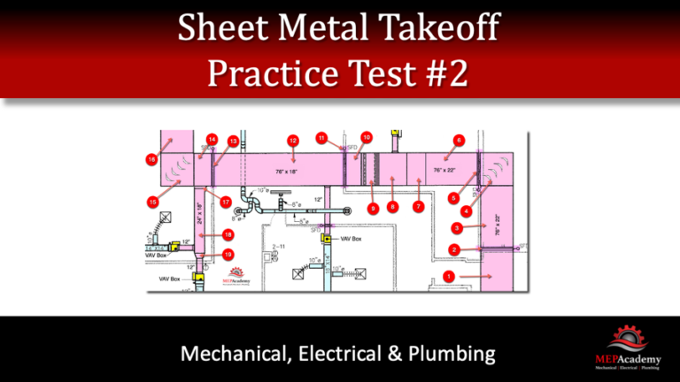 Sheet Metal Takeoff – Practice Test 2