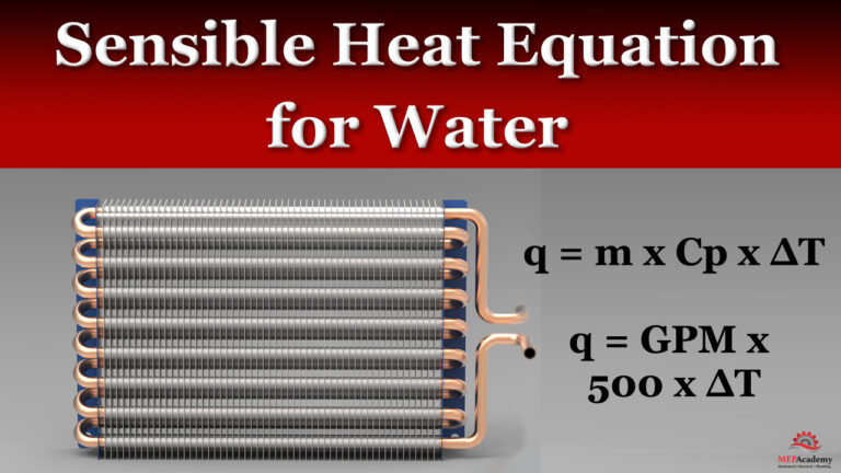 How to Calculate Sensible Heat Transfer for Water