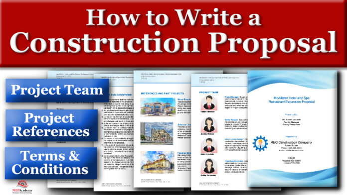 Learn how to write a professional looking construction proposal