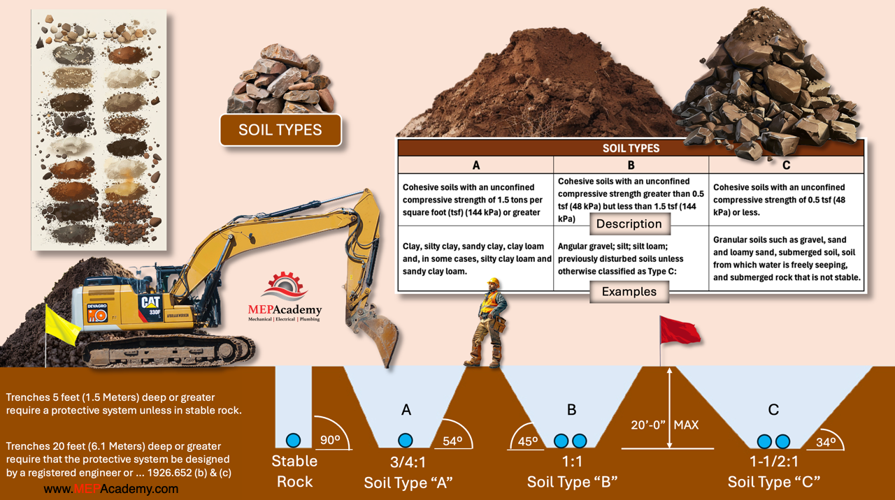 Soil Types and their Sloping Requirements per OSHA