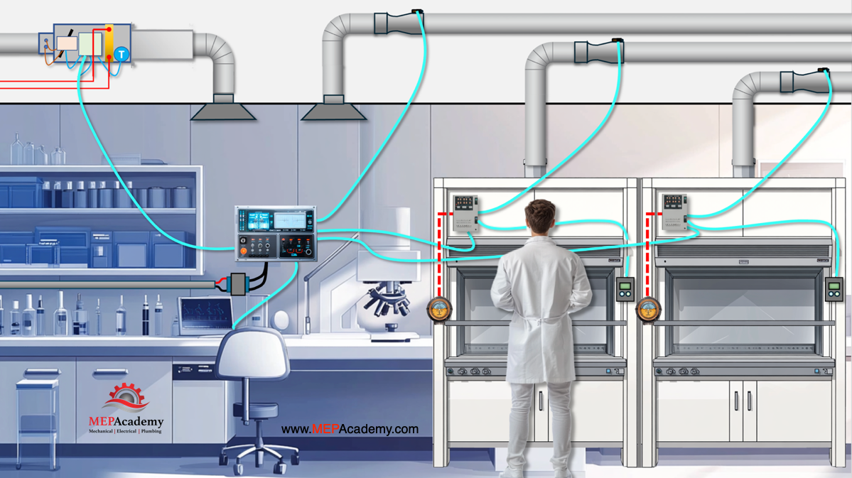 Laboratory Fume hoods with Venturi type airflow Valves