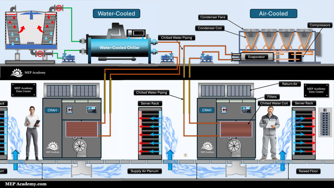 Air-Cooled and Water-Cooled Systems for Data Centers
