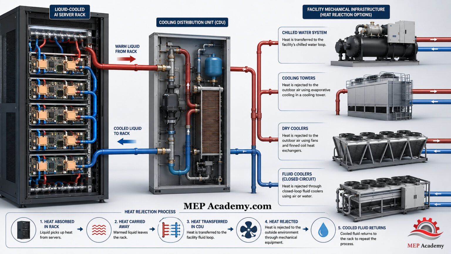 Liquid Cooling for AI Data Centers Explained - MEP Academy